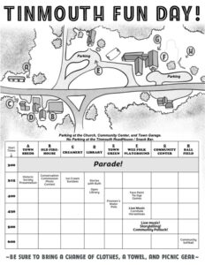 Tinmouth Community Fun Day 2024 map & schedule